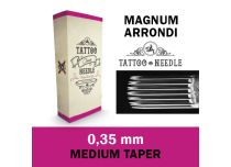 Round Magnum (RM) sterile needles 0.35 mm - Medium Taper | Tattoo Needle