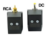 External machine battery, DC or RCA connection