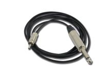 Clip Cord Jack 6,35/RCA straight Length 2m Slim Cable Black | Vmoths