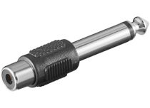 Female RCA to male 6.35 mm jack adapter