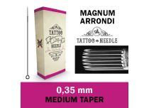 Round Magnum (RM) sterile needles 0.35 mm - Medium Taper | Tattoo Needle