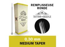 Sterile Round Shader (RS) needles 0.30 mm - Medium Taper | Tattoo Needle