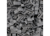 Natural biodegradable gun caps grey x100 pcs | CRAZY CUP