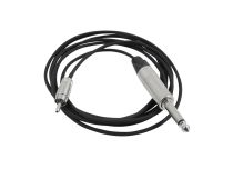 Clip Cord Jack 6,35/RCA straight Length 2m Slim Cable Black | Vmoths