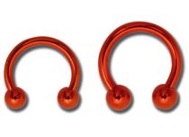 Red Steel Horseshoe with Balls | Itc