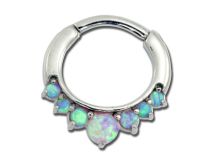 Steel Hinge Ring Opal Synthetic | Itc