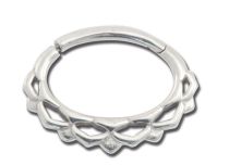 Steel Ring Hinge Losange for Daith or Septum| Itc