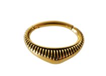 Steel Ring Gold Stripe Septum Hinge | Itc