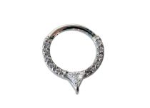 Ring Steel Hinge Septum Strass Tip | Itc