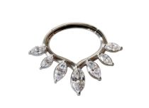 Steel Hinge Ring Septum Several Strass | Itc