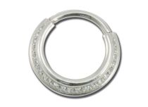 Steel Hinge Ring White Crystal | Itc