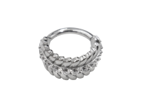 Hinge ring CoCR 1.2X8 feather rhinestone line