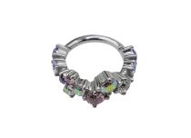 Hinge ring CoCR 1.2X8 geometric shape/pink