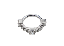 Hinge ring CoCR 1.2X8 articulated set rhinestones