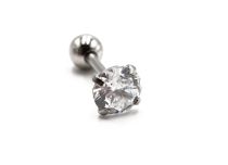 Barbell Steel 1.2 x 6 mm Special Tragus Balls with Strass | Itc