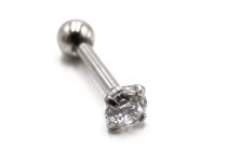 Barbell Steel 1.2 x 6 mm Special Tragus Balls with Strass | Itc