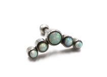 Barbell Acier Spécial Tragus Strass Boule Opale| Itc