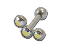 Barbell Steel 3 Crystals |Itc