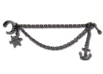 Barbell Steel Black Chain and Anchor | Itc