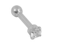Micro Barbell Acier Cristal Griffé | Itc