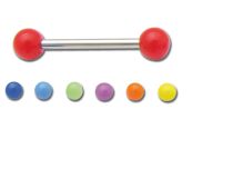 Barbell Steel Acrylic Balls 5 mm Neon Colored |Itc