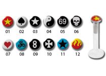 Labret BioFlex Steel Tip 3 mm patterned | Itc