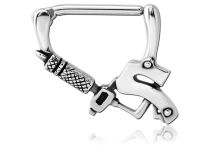 Clickers Steel Nipple Jewel Dermograph Pattern | Itc