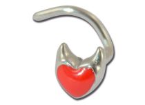 Devil Heart Steel Nose Stud | Itc