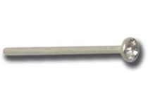 Stud Straight Nose Steel 0.8 mm to Ball 2.3 mm - Cristal Coloré | Itc