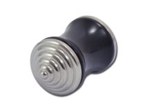 Plug Acrylic Black double shored double screw Steel | Itc