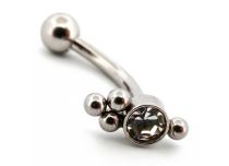 Tribal Steel Micro Banana with Strass | Itc
