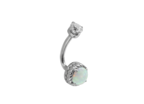 Micro banana Rook Titanium 1.2X7 strass ball Blue