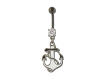 Banana Steel Black Fancy White Crystal Anchor pattern | Itc