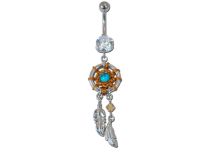 Banana Steel Fantasy White Crystal Dreamcatcher | Itc
