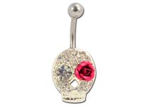 Banana Steel Fantasy pattern Crane Calavera & Flower | Itc