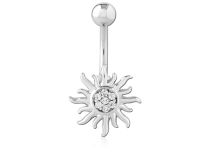 Steel banana with rhinestone sunburst motif | Itc