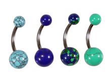 Banana Steel Double Ball Acrylic Colored Natural Style | Itc