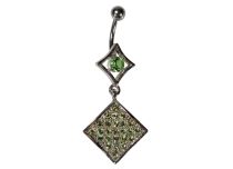 Green rhinestone lozenge banana | Itc