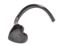 Stud Nose Steel Black Heart | Itc