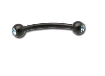 Banana Steel Black Double Crystal Colored Balls 3 mm | Itc