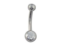 Banana Titanium Internal Metal Double Strass Balls 4 / 6 mm | Itc