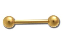 Barbell Acier Doré or fine gold