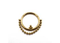 Steel Ring PVD Gold Ball Chain Hinge | Itc