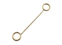 Steel Rings PVD Gold Hinge with Long Chain | Itc