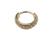 Hinge ring CoCr Pvd Gold 1.2X10 multi strass