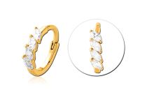 Gold Hinge Ring Strass Crown | Itc