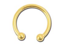 Faux Bijou Septum Steel Gold Horseshoe | Itc