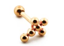 Labret Steel PVD Gold Cross 6 Balls | Itc