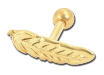 Barbell Steel Gold fine Feather pattern | Itc