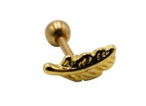 Labret Steel PVD Gold Feather pattern | Itc